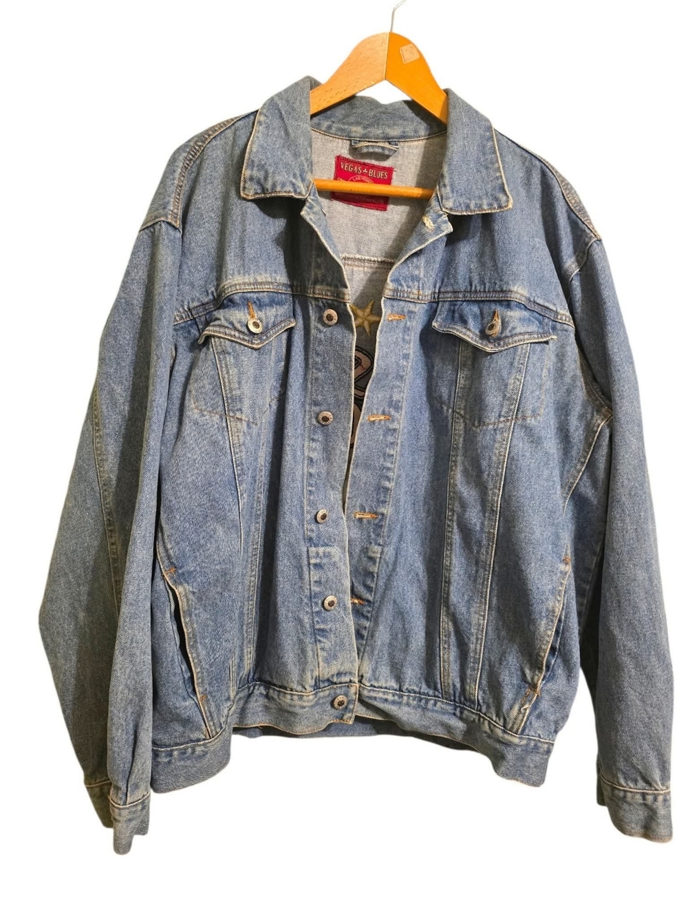 Vintage | Denim Jacket with Las Vegas Star Patch - Picture 2 of 4